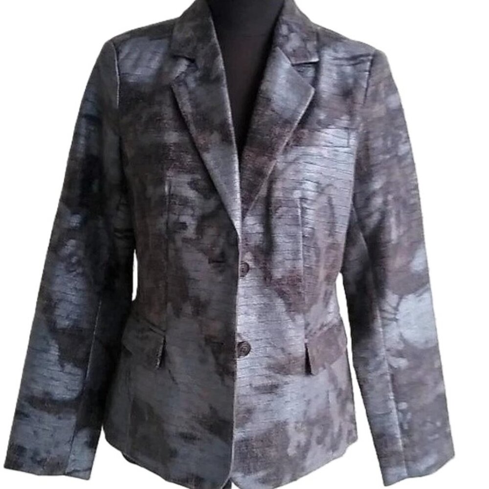 CHI by Falchi Silver & Black Texture Blazer Jacket ( SMALL ) NWT  Retail $109.00